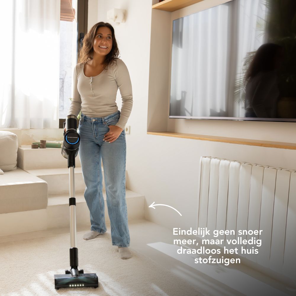 TV1 Cordless Steel Vacuum Cleaner | 90 minutes battery life