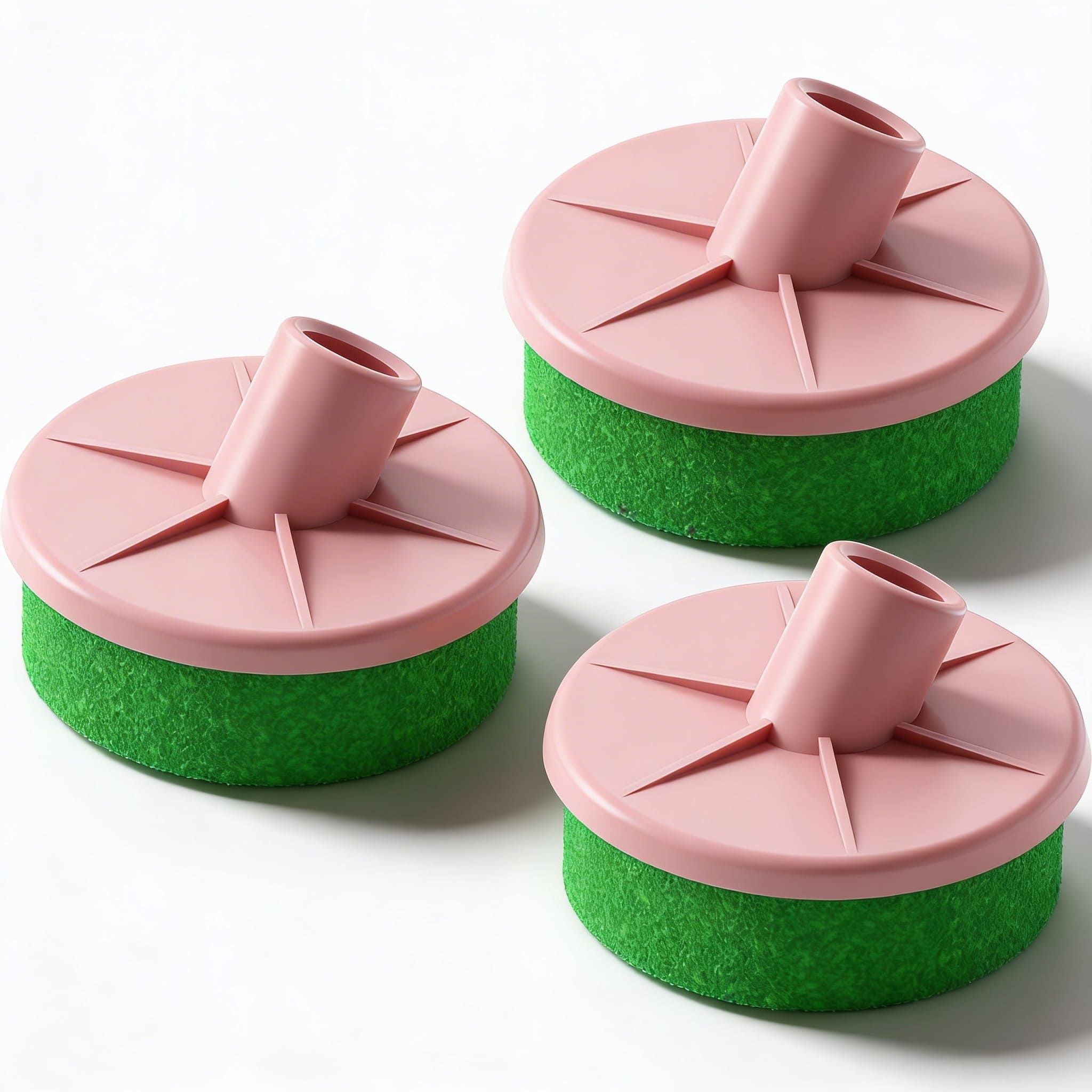 Extra set med 3 skursvampar TS2 PINK LIMITED EDITION