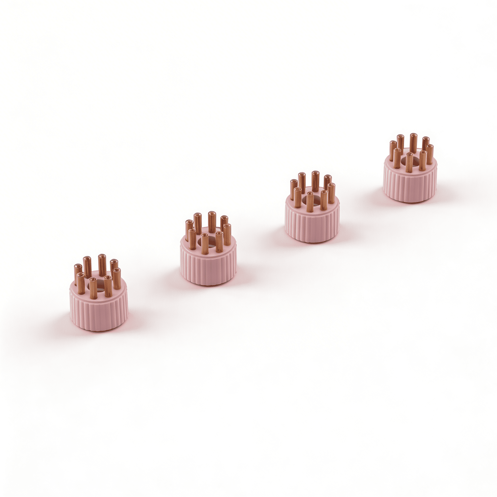Extra set med 4 stålborstar TS2 PINK LIMITED EDITION
